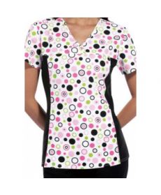 Cherokee Flexibles Polka Dots print scrub top - Polka Dots - 