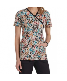 Cherokee Runway Wild Ways print scrub top - Wild Ways 