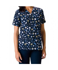 Cherokee Scrub HQ Dots Wonderful print scrub top - Dots Wonderful 