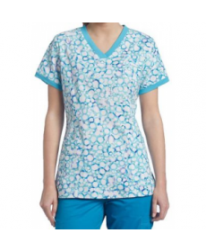 White Cross Water Spot print scrub top - Water Spot 