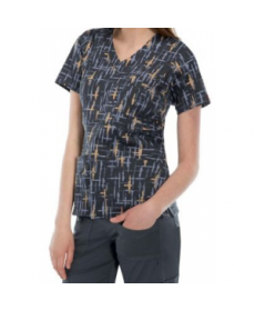 Dickies Gen Flex Cross the Line print scrub top - Cross The Line 