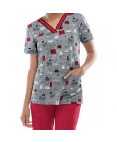 Dickies EDS Bone Appetit print scrub top - Bone Appetit 