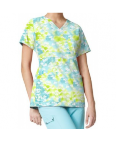 WonderWink Easy Fit Paradise Pond print scrub top - Paradise Pond 