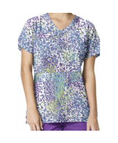 Carhartt CROSS-FLEX Cobblestone Violet print scrub top - Cobblestone Violet 