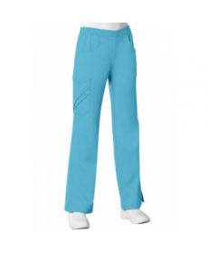 Cherokee Luxe mid rise pull on cargo scrub pants - Blue Wave 