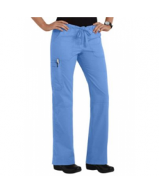 Landau for Women prewashed drawstring scrub pant - Ceil Blue 