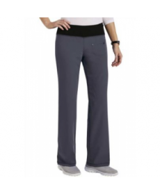 Jockey womens yoga scrub pant - Pewter/black - PXS