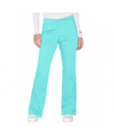 Urbane stretch drawstring waist scrub pant - Aqua - PM