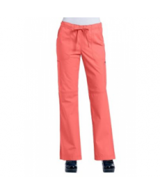 Ecko Tiffany drawstring flare-leg scrub pants - Coral Rose - PX