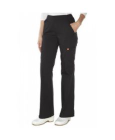 Orange Standard Catalina flat front cargo scrub pant - Black 