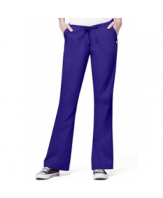 WonderWink Utility Girl flare leg drawstring scrub pant - Grape 