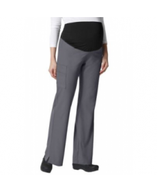 WonderWink Maternity Stretch flare cargo scrub pant - Pewter 