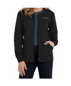 Cherokee Flexibles zip-front scrub jacket - Black 