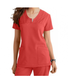 Greys Anatomy v-neck -pocket scrub top - Nectarine 