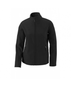 Womens -layer fleece bonded soft shell jacket - Black 