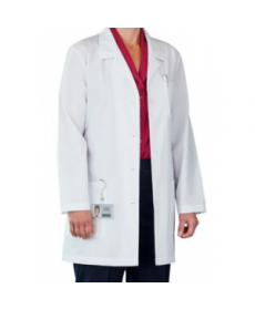 Meta 3-pocket medical lab coat - White 
