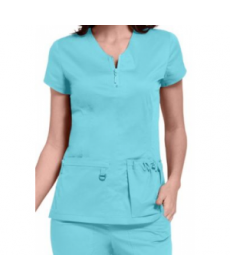 Koi McKenzie zip neckline STRETCH scrub top - True Ceil 