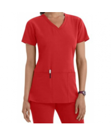 Greys Anatomy Signature 3 pocket v-neck scrub top - Poppy 