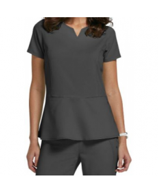 Healing Hands Purple Label Julie notch neck scrub top - Pewter 