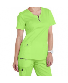 Beyond Scrubs Mia zip front scrub top ime 