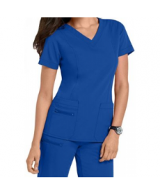 Jockey v-neck zipper pocket scrub top - Galaxy blue 