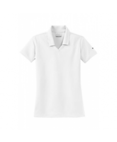 Ladies dri-fit micro pique polo - White 