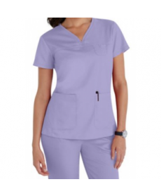 Greys Anatomy 3-pocket empire v-neck scrub top ilac 