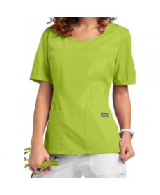 Cherokee Workwear princess seam scrub top - Citrus Green 