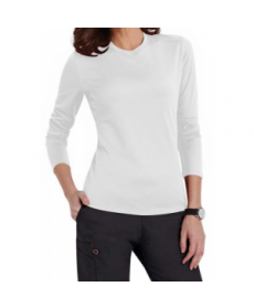 ScrubZone Red long sleeve mesh tech scrub tee - White 