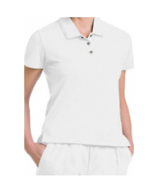 Landau ladies knit polo - White 