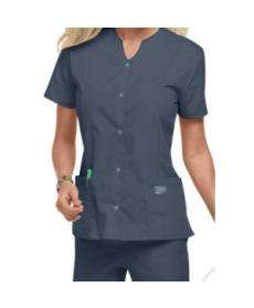 ScrubZone snap front scrub top - Graphite 