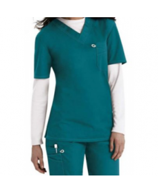 ScrubZone Red unisex scrub top - Teal 