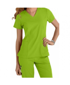 White Cross Oasis Stretch v-neck scrub top - Pistachio 