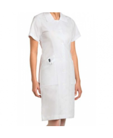 Landau student scrub dress - White 