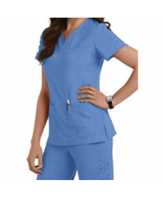 KD Lexi shirred sleeve scrub top - Ceil 