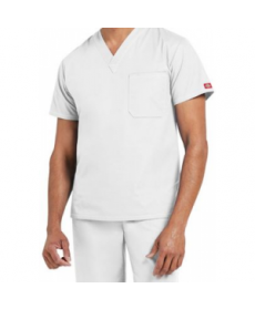 Dickies EDS Signature unisex -pocket v-neck scrub top - White 