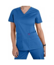 Med Couture Flex-It Knit Insert scrub top - Blueberry/Sangria 