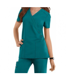 Dickies Xtreme Stretch crossover scrub top - Teal 