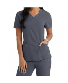 Urbane Performance crossover v-neck scrub top teel 