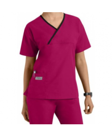 Urbane classic crossover scrub top - Jazz Berry/black 