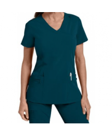 Jockey Classic  pocket mock wrap scrub top - Caribbean 