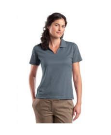 Ladies v-neck dri-mesh polo shirt - Grey 