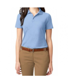 Port Authority ladies stain resistant polo tee ight Blue 