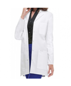 Cherokee 3 inch  button lab coat with Certainty Plus - White 