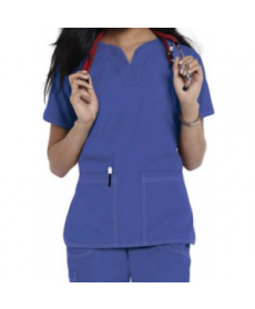 SCRUBS y-neck  pocket scrub top - Ceil 