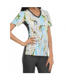 Cherokee Flexibles Safari So Good print scrub top afari So Good 