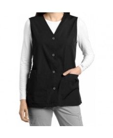 White Cross button down vest - Black 