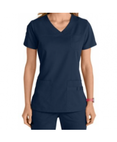 NrG by Barco 3 pocket v-neck scrub top - Indigo 