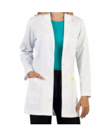 Med Couture womens 33 inch lab coat - White 