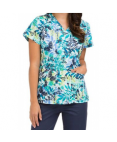 Med Couture Midsummer Dream curved neck print scrub top idsummer Dream 